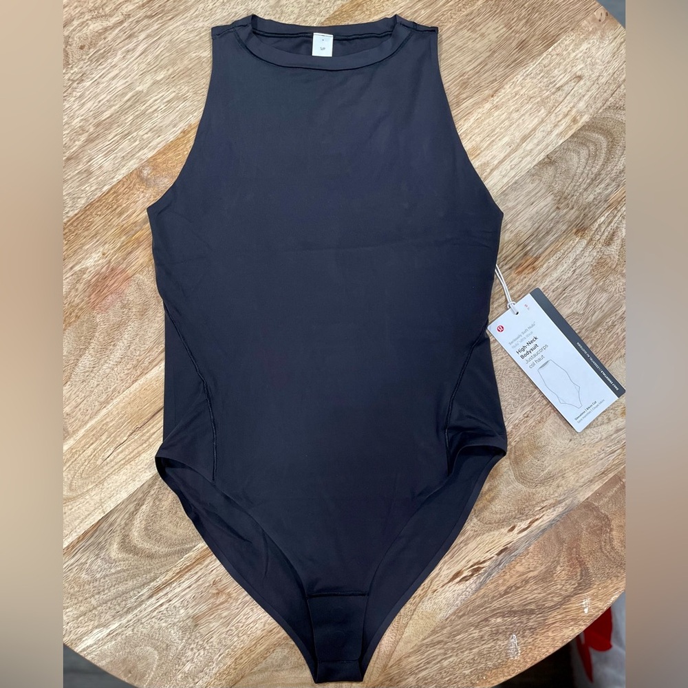 Lululemon Black High-Neck, Sleeveless / Bikini Cut Bodysuit NWT